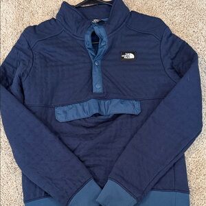 Boys The North Face Dark Blue Pullover with Pocket